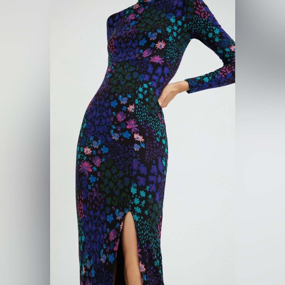 Desigual Slim Floral Midi Dress